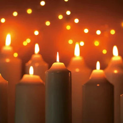 Cream Paraffin Wax Church Candle 15cm
