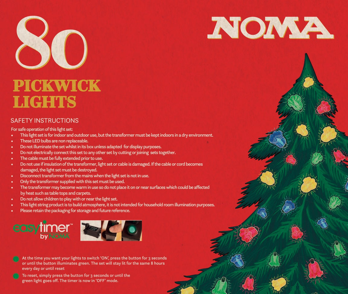 Noma 80 Pickwick LED Classic Christmas String Lights