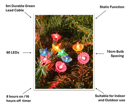Noma 80 Pickwick LED Classic Christmas String Lights