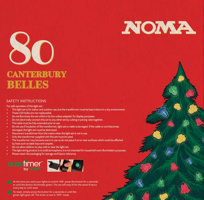Noma 80 Canterbury Belle LED Classic Christmas String Lights