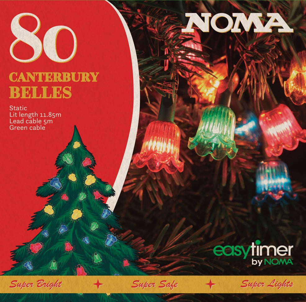 Noma 80 Canterbury Belle LED Classic Christmas String Lights