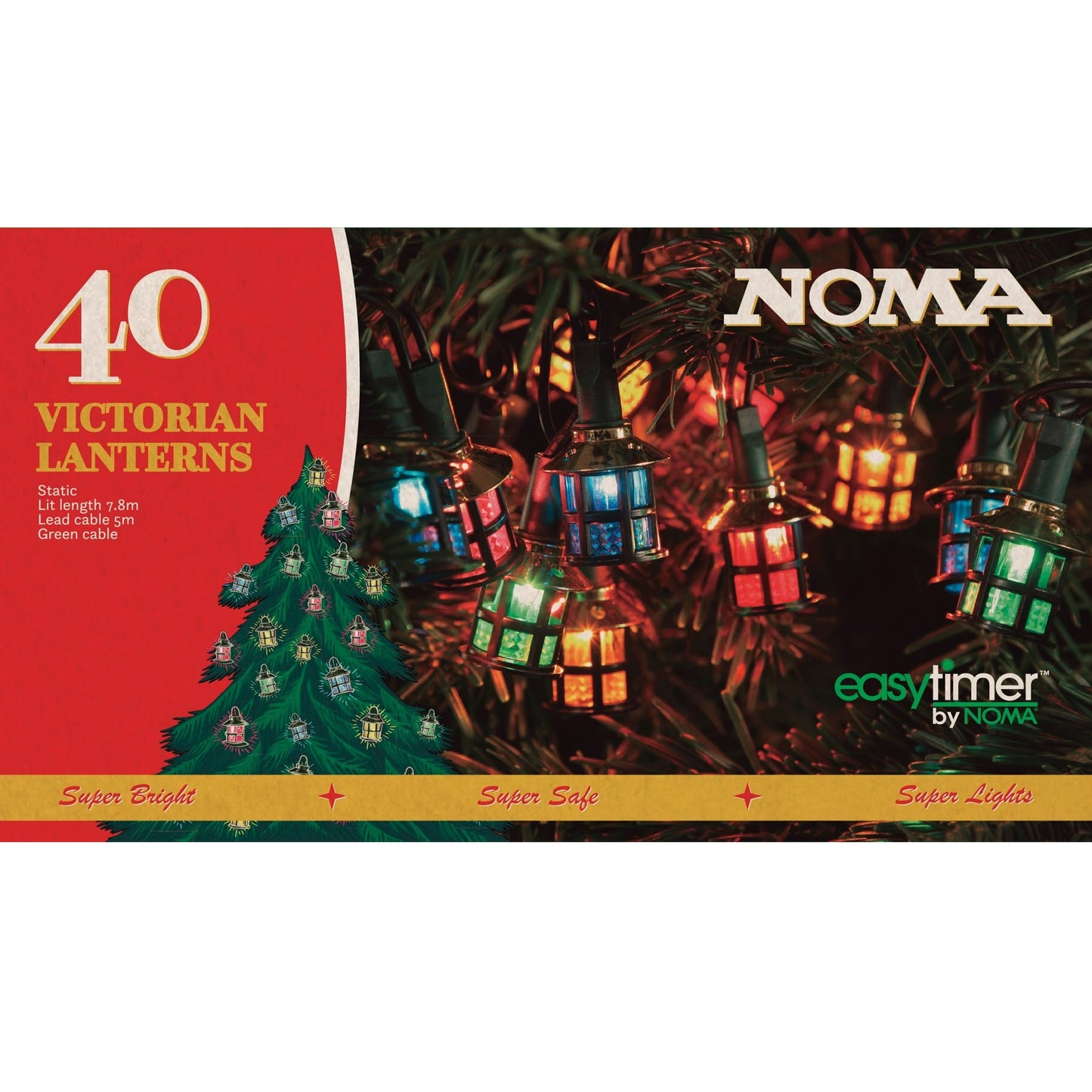Noma 40 Victorian Lantern LED Classic String Lights