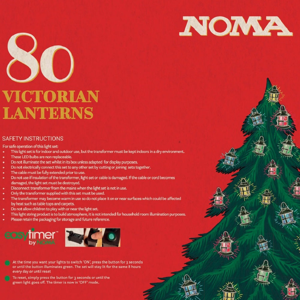Noma 80 Victorian Lantern LED Classic Christmas String Lights