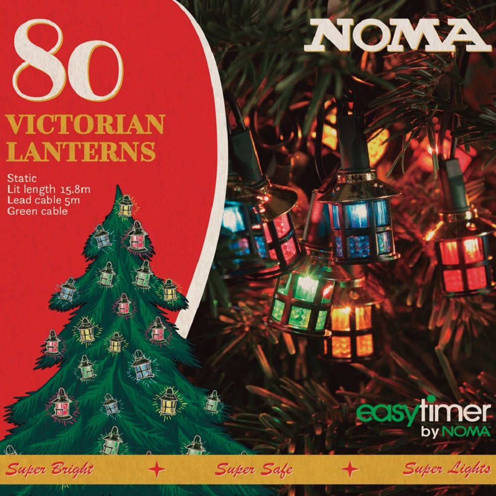 Noma 80 Victorian Lantern LED Classic Christmas String Lights