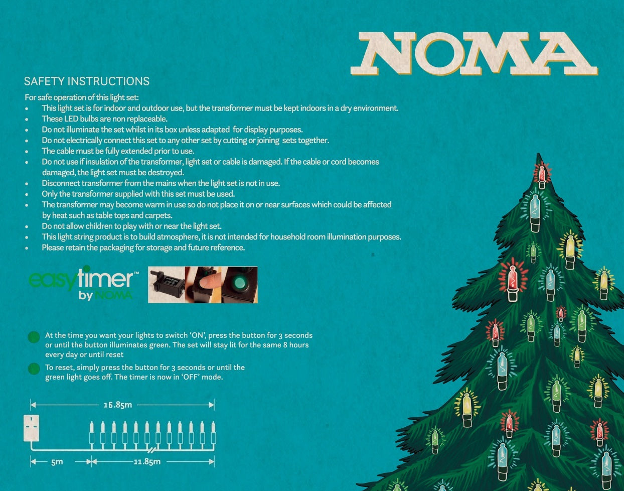 Noma 80 Multicolour Classic Christmas Fairy Lights