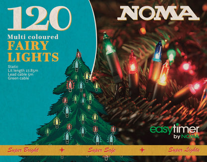 Noma 120 Multicolour Classic Christmas Fairy Lights