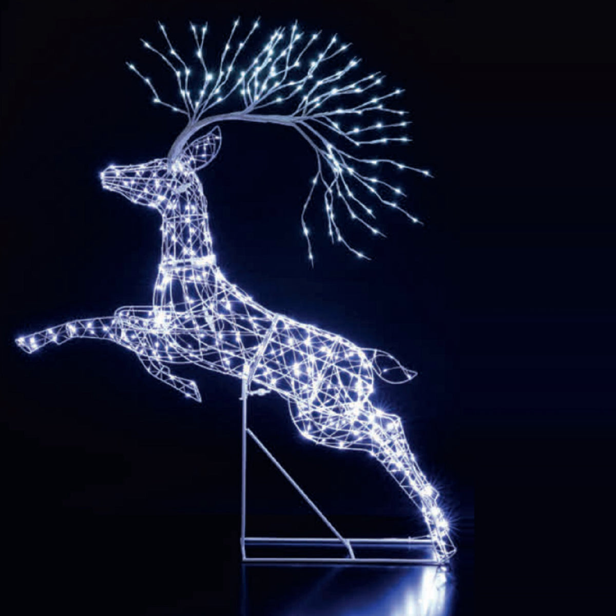 Noma White Flexi Wire Richmond Leaping Christmas Stag 1.5m