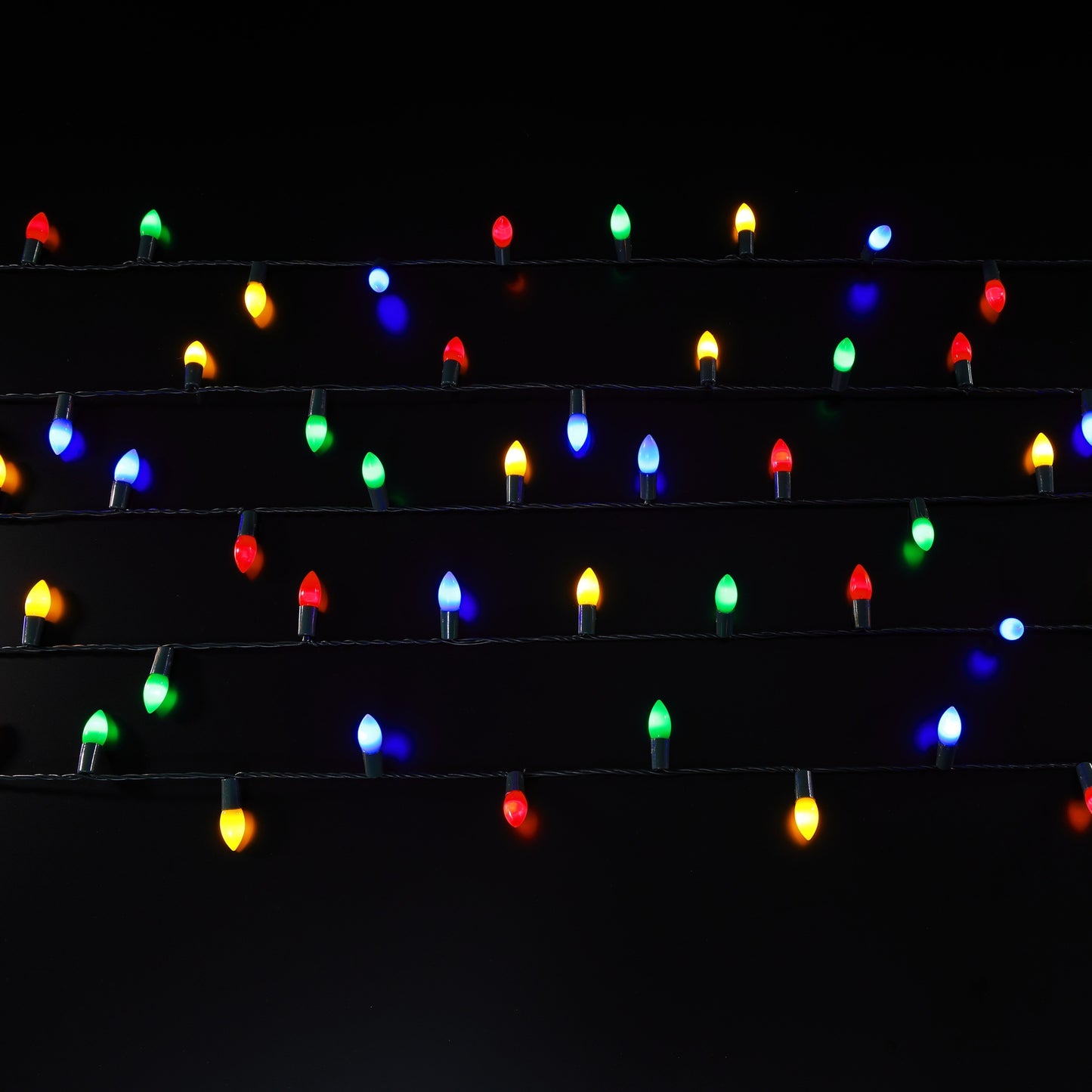 20 Battery Operated Multi Colour Mini Cone Christmas Lights