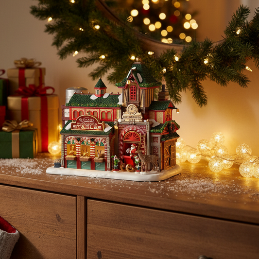 Lemax Santa's Reindeer Stables Village Decoration