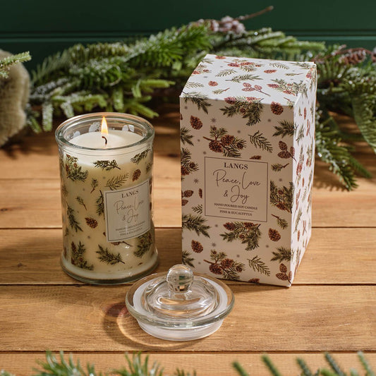 Scented Soy Wax Christmas Candle in a Glass Jar