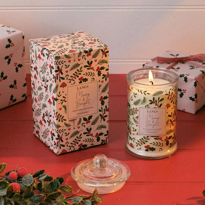 Glass Jar Soy Wax Christmas Scented Candle