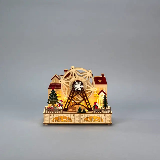 Santa's Tivoli German Style Christmas Wooden Decoration