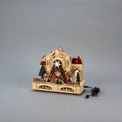 Santa's Tivoli German Style Christmas Wooden Decoration