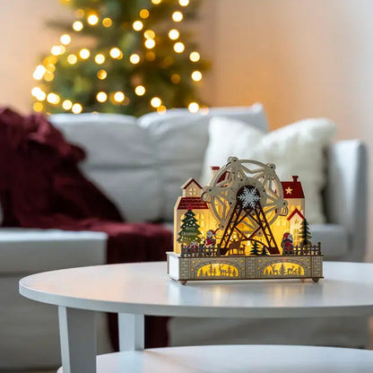 Santa's Tivoli German Style Christmas Wooden Decoration