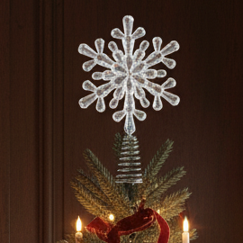 Rainbow Acrylic Snowflake Mini Christmas Tree Topper