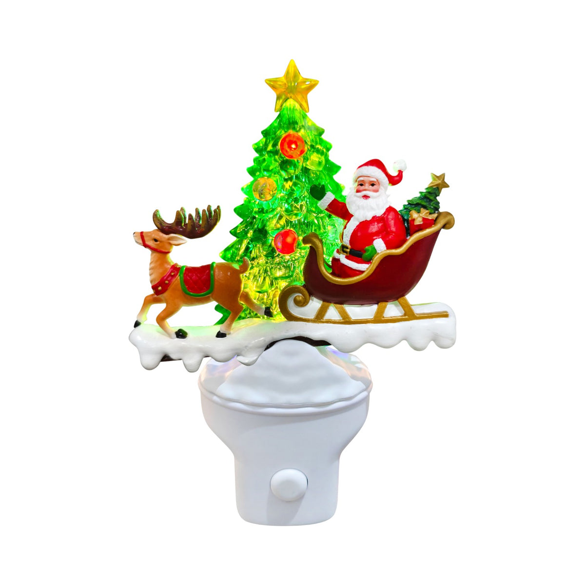 Santa LED Plug In Christmas Nightlight 15cm