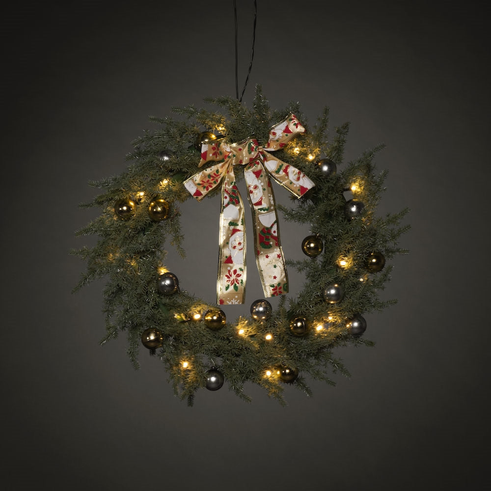 Konstsmide Lit Merry Christmas Wreath 40cm