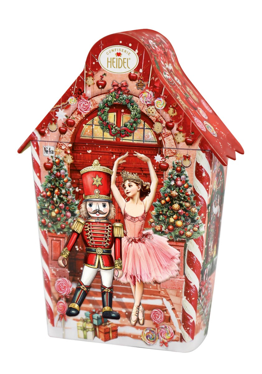 Decorative packaging with Nutcracker and Ballerina design on a white background