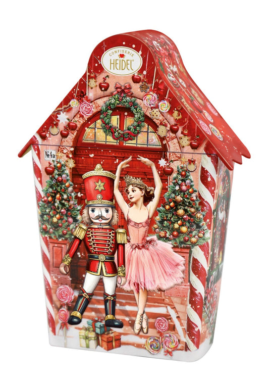Decorative packaging with Nutcracker and Ballerina design on a white background