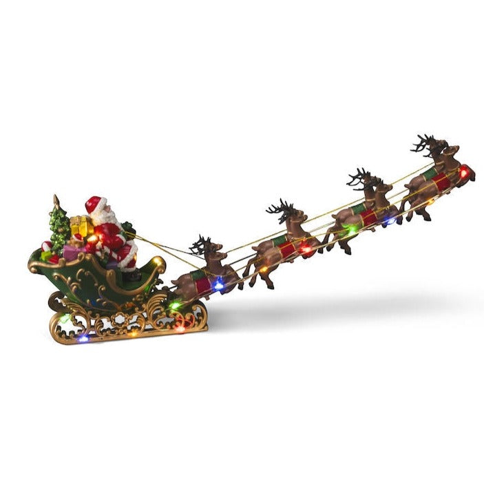 Santa in a Sledge LED Christmas Decoration