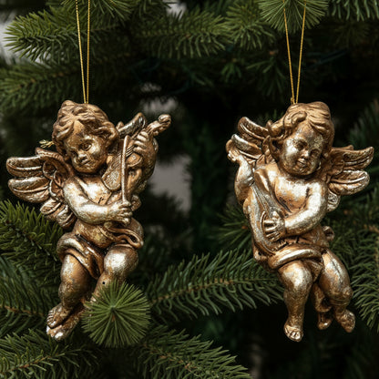 Goodwill Gold Cherub Christmas Tree Ornament