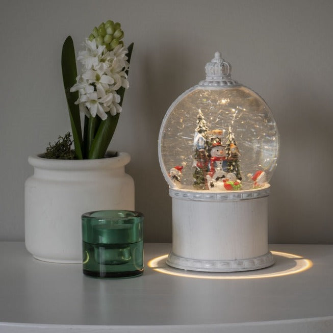 Konstsmide Snowmen Scene Christmas Water Spinner Lantern Decoration