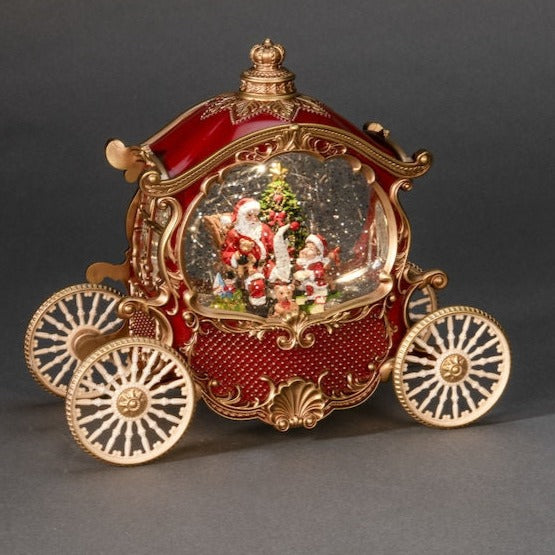 Santa Scene Christmas Carriage Water Lantern Decoration