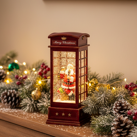 Konstsmide Santa Telephone Box Christmas Water Lantern