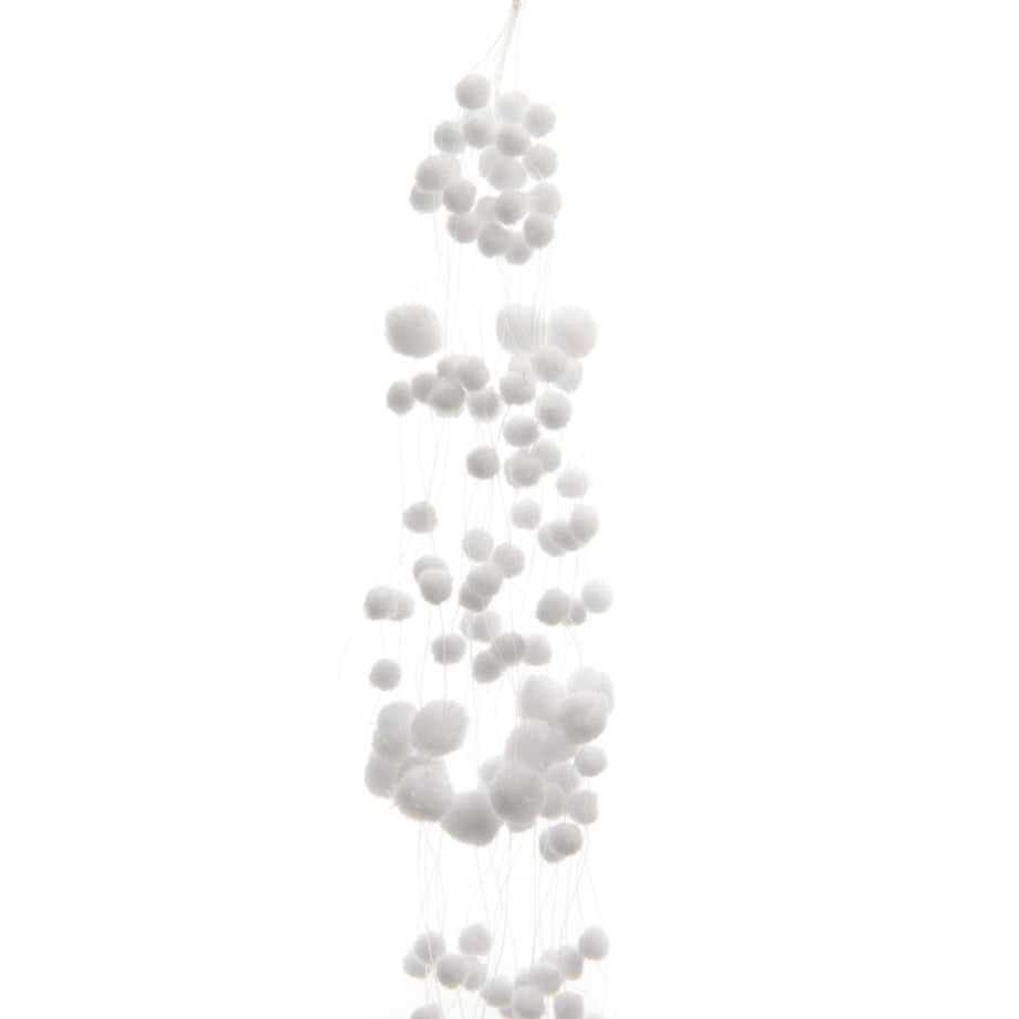 Snowball Garland Christmas Decoration 135cm