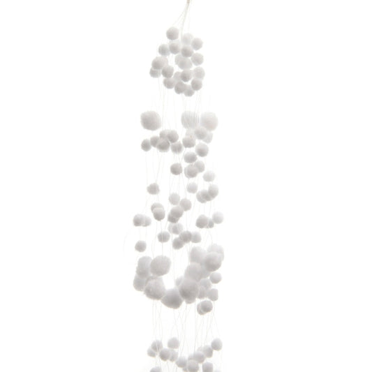 Snowball Garland Christmas Decoration 135cm