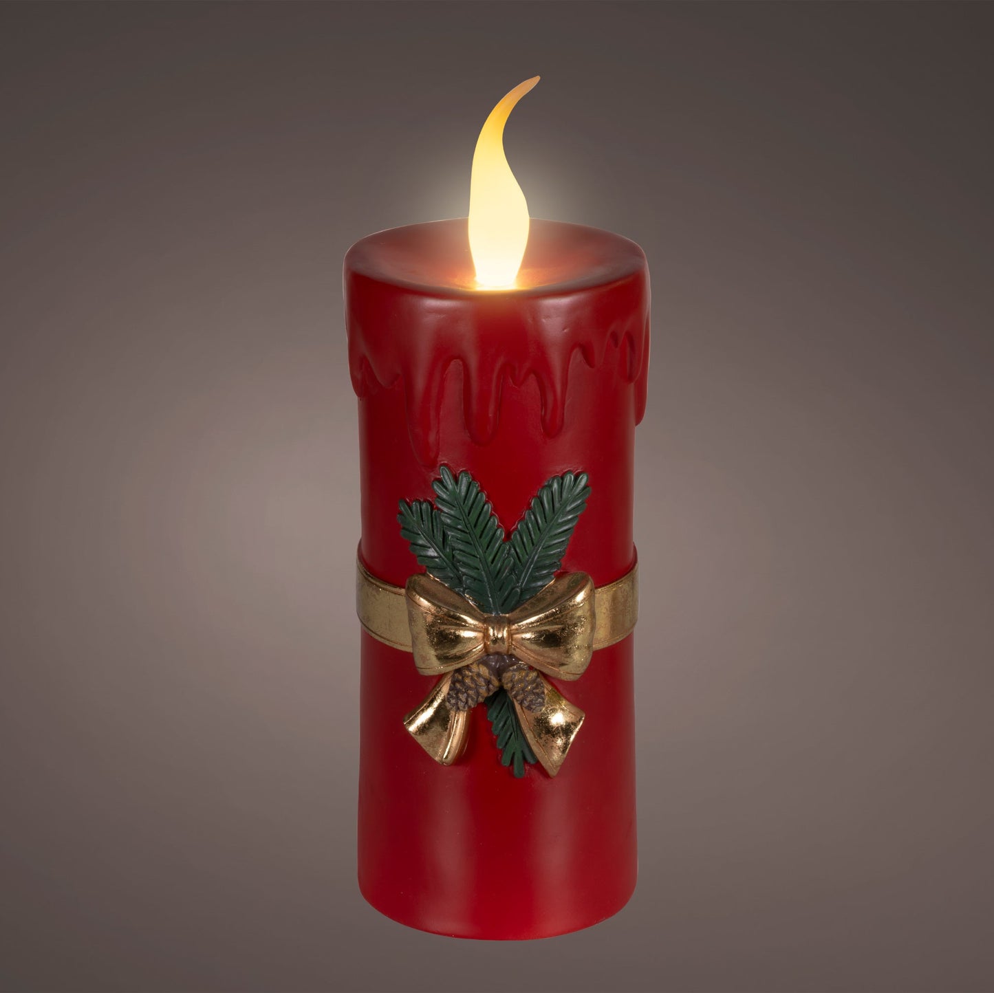 Large Red LED Christmas Candle 44cm