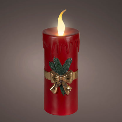 Large Red LED Christmas Candle 44cm