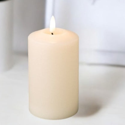 Cream Church Christmas Candle LED Wick 14.5cm x 7.5cm