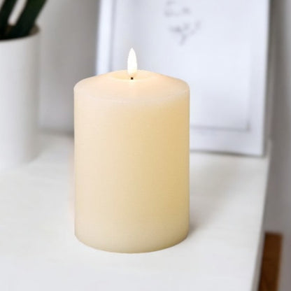 Cream Church Christmas Candle LED Wick 16cm x 10cm