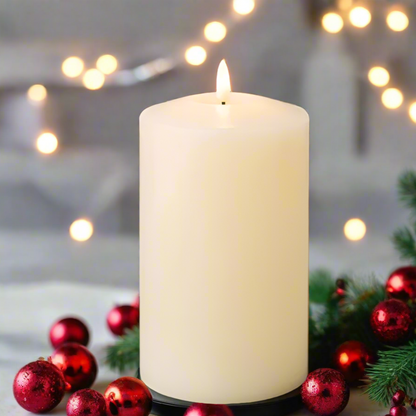 Cream Church Candle LED Wick 19cm x 10cm