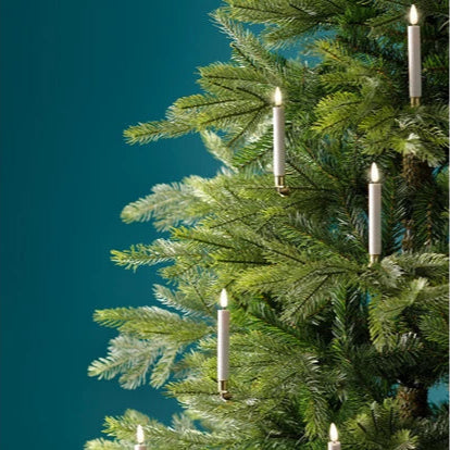 White Candle Clip On Christmas Tree Lights