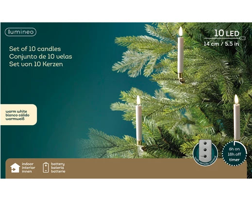 White Candle Clip On Christmas Tree Lights