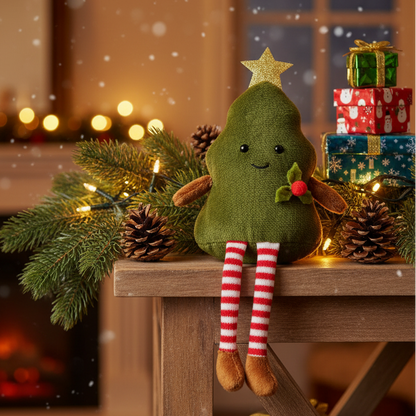Jingle and Joy Christmas Tree Shelf Sitter