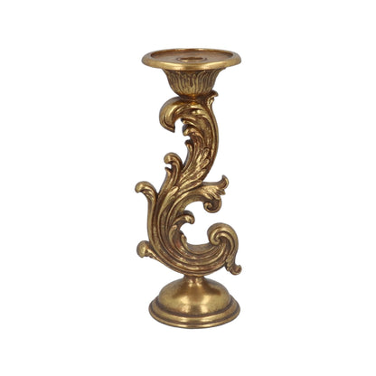 Vintage Style Gold Scroll Christmas Candlestick