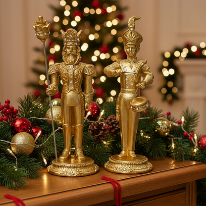 Gold Nutcracker Soldiers Christmas Decorations