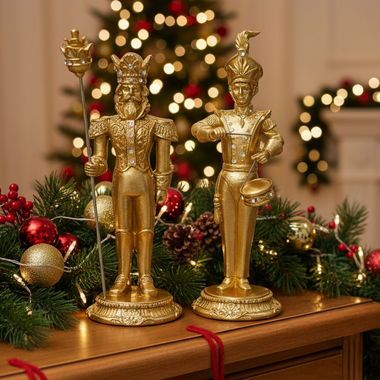 Gold Nutcracker Soldiers Christmas Decorations