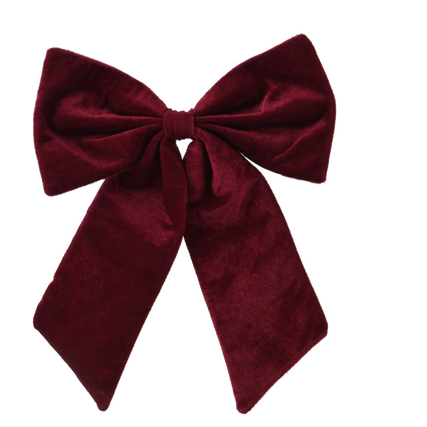 Burgundy Velvet Christmas Bow 35cm