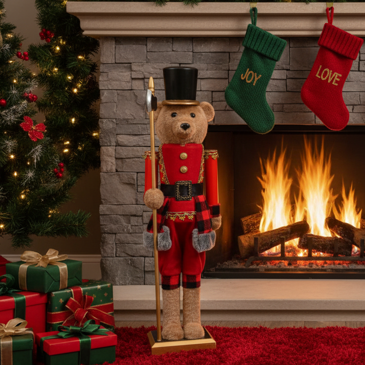 Nutcracker Bear Christmas Ornament Decoration 78cm