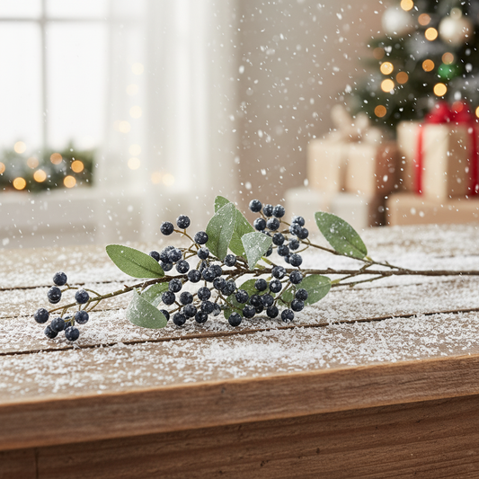 Blueberries with Foliage Christmas Spray 86cm