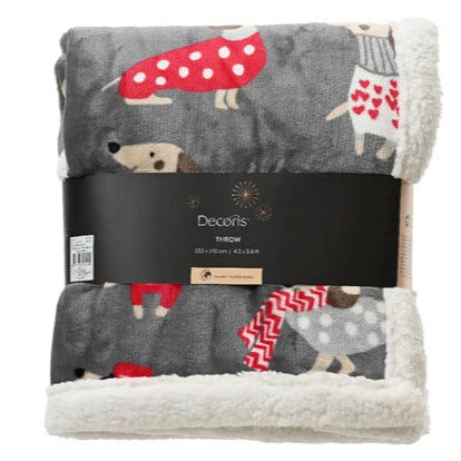 Dogs in Jumpers Christmas Throw