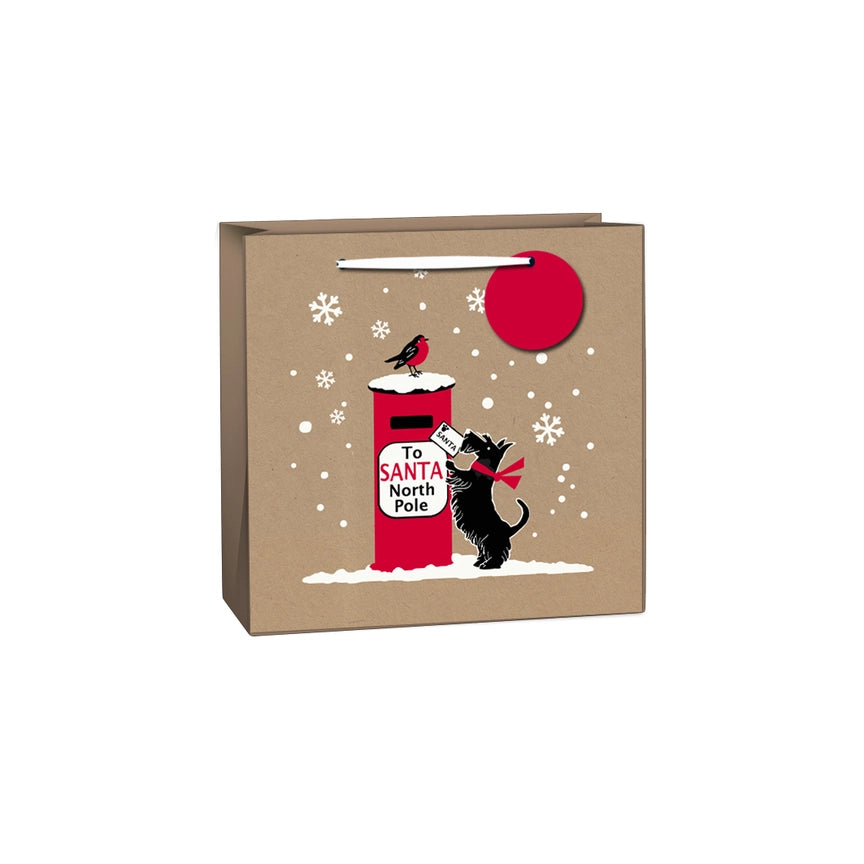 Eco-Friendly Fsc™ Christmas Gift Bag with Post Box Design