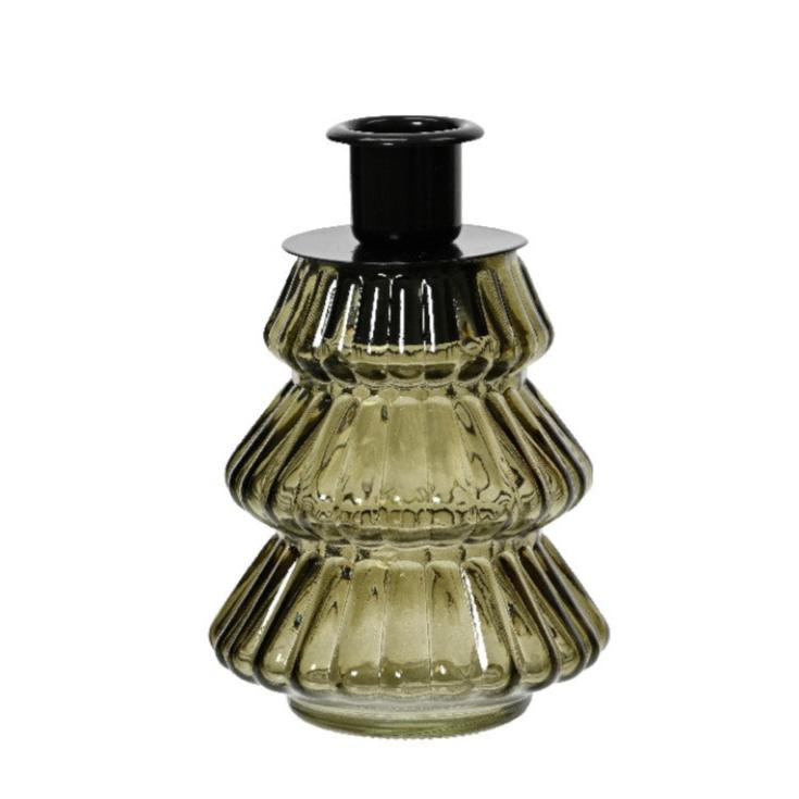 Christmas Tree Shape Glass Candle Holder