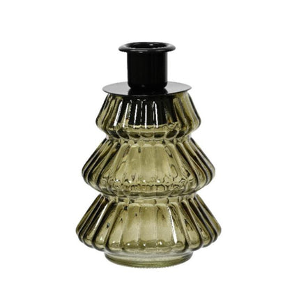 Christmas Tree Shape Glass Candle Holder
