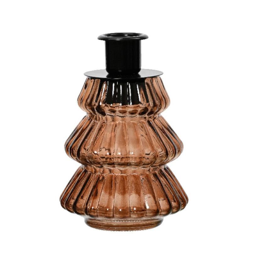 Christmas Tree Shape Glass Candle Holder