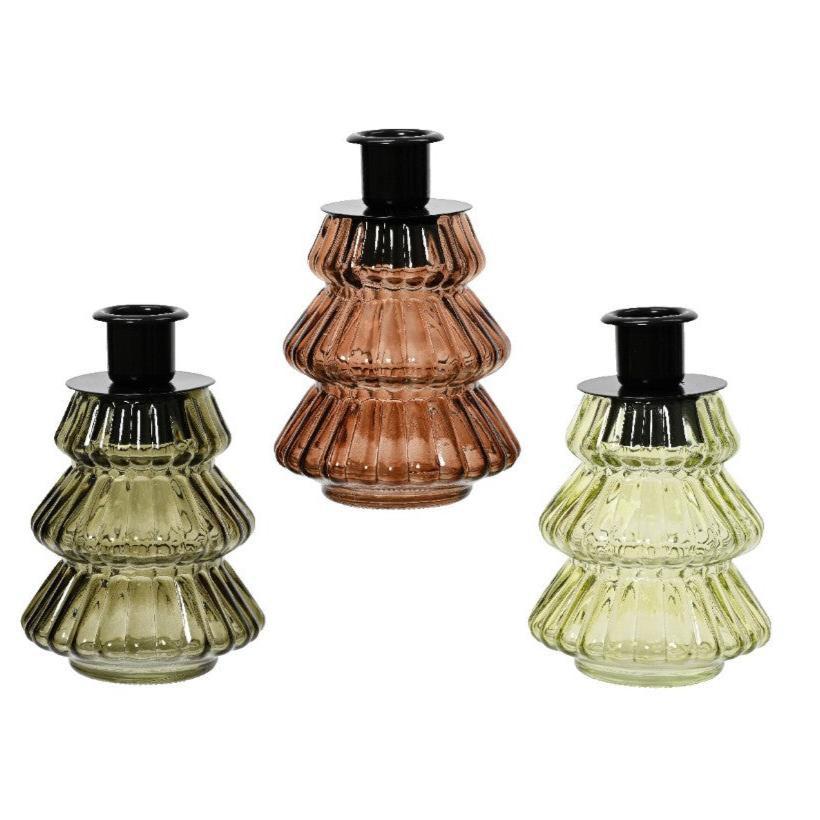 Christmas Tree Shape Glass Candle Holder